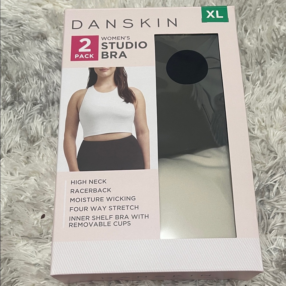Danskin Women's Studio Bra 2-Pack - Black and White